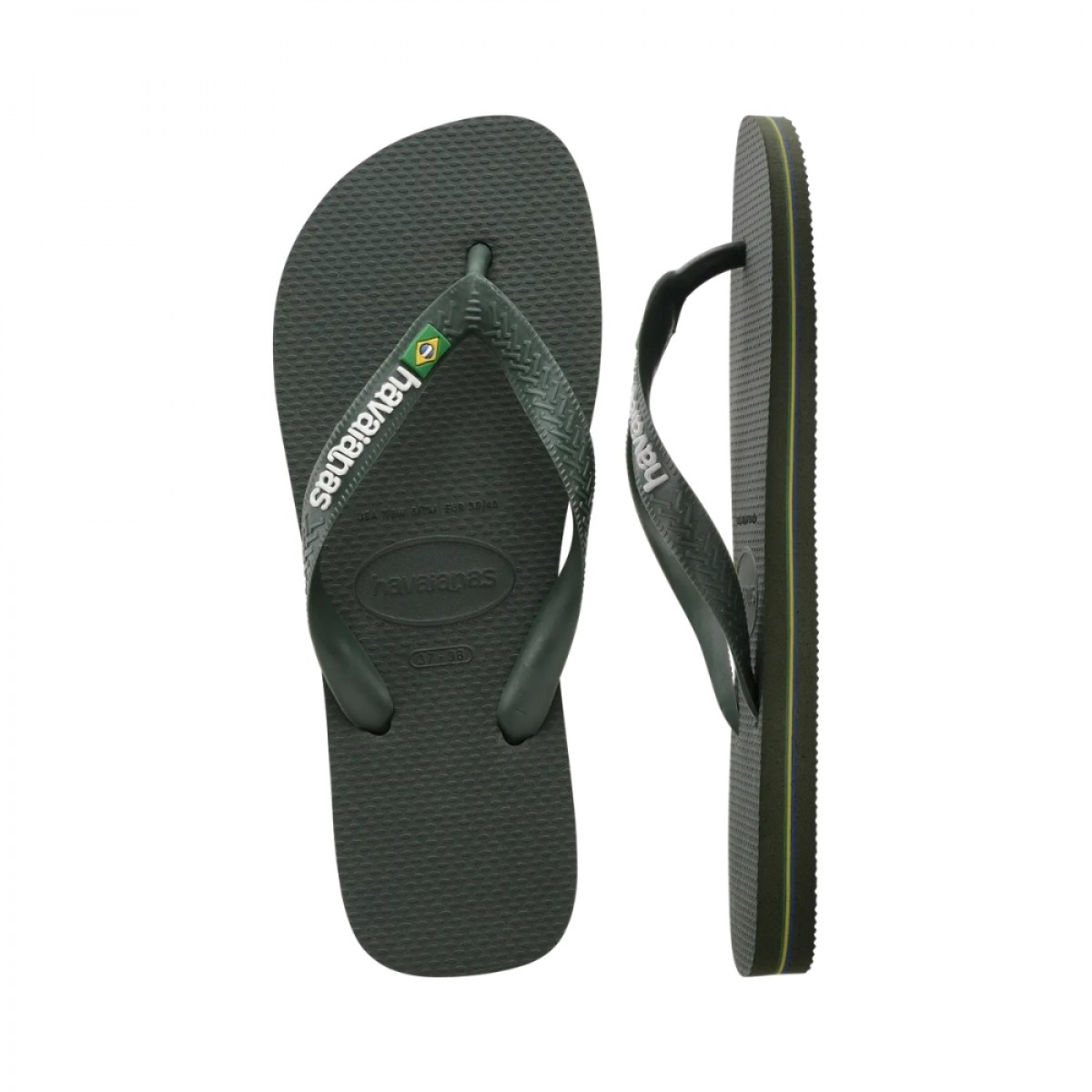 havaianas brasil logo - green olive - look
