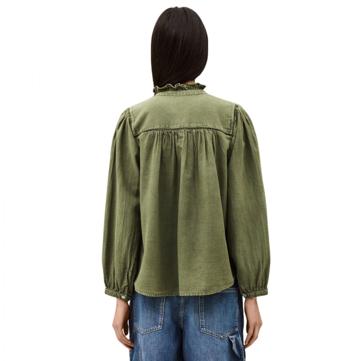 blouse gilda - kaki - ryg