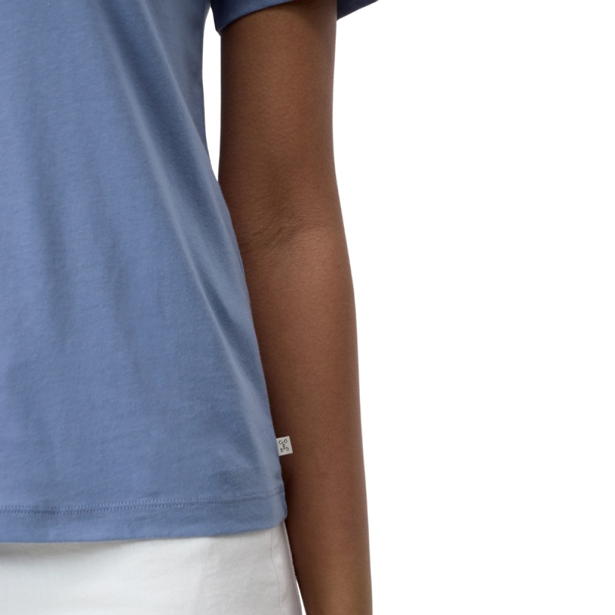 closed organic t-shirt - stone blue - logo
