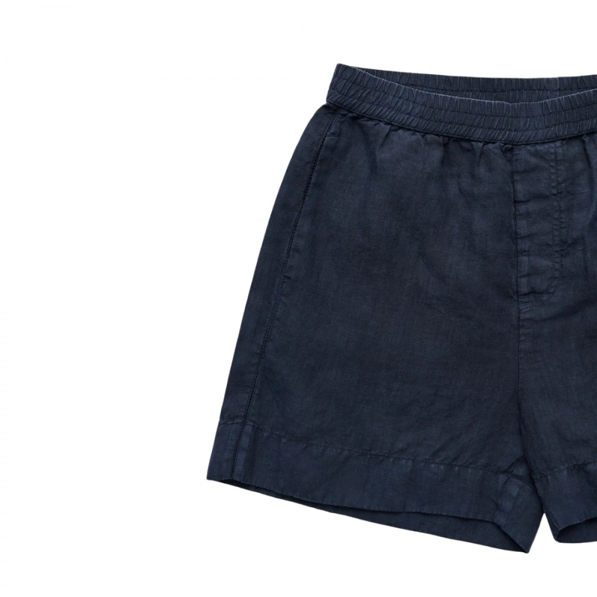 aiayu casual shorts linen - navy - elastic