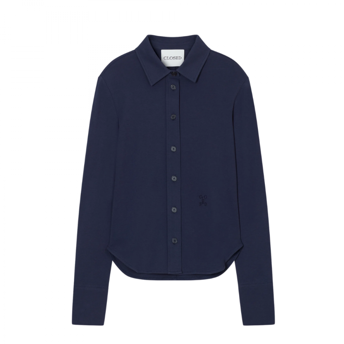 closed jersey shirt - dark night - front