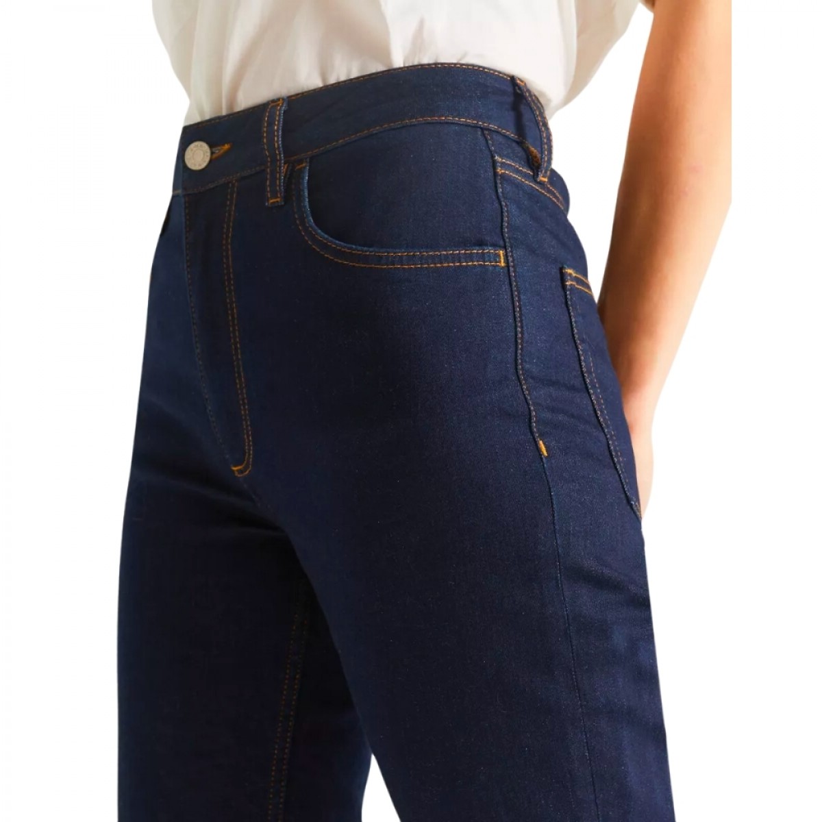 pernille jeans - denim blue - front