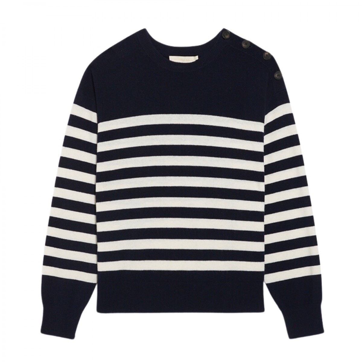 clarisse sweater - marine / off-white - front