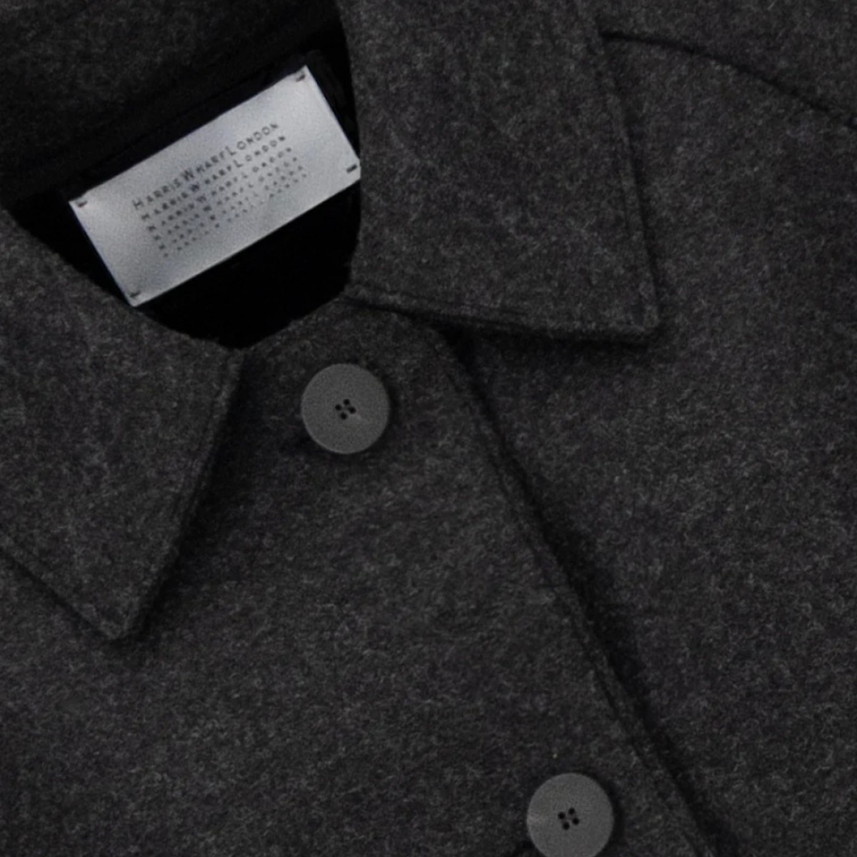 women balmacaan pressed wool - anthracite - krave