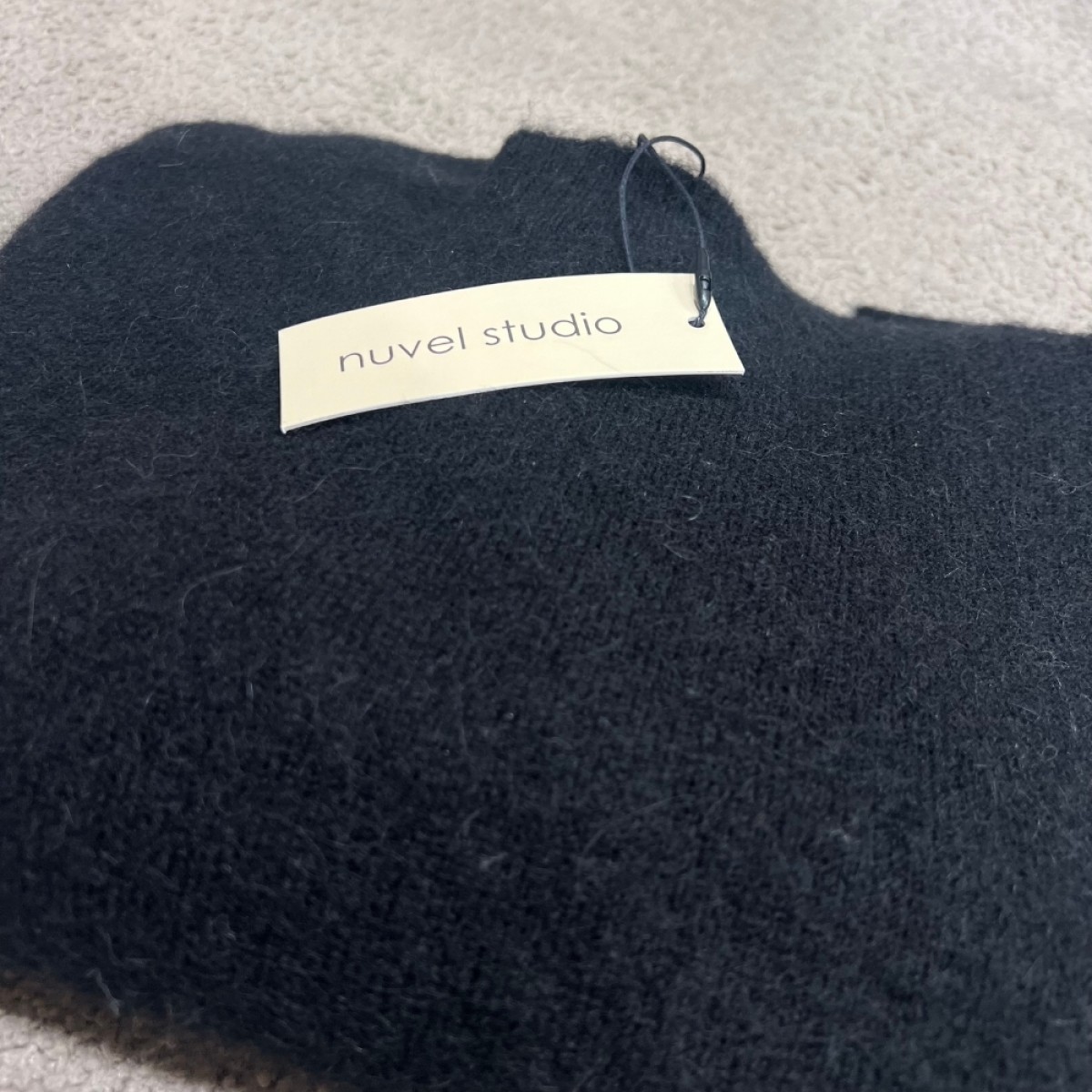pullover oversize knit - black - front