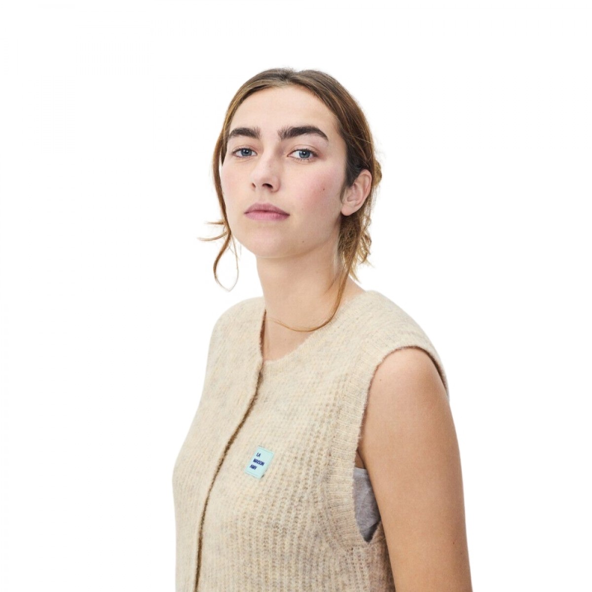 women's gilets east - power snow melange - fra siden 