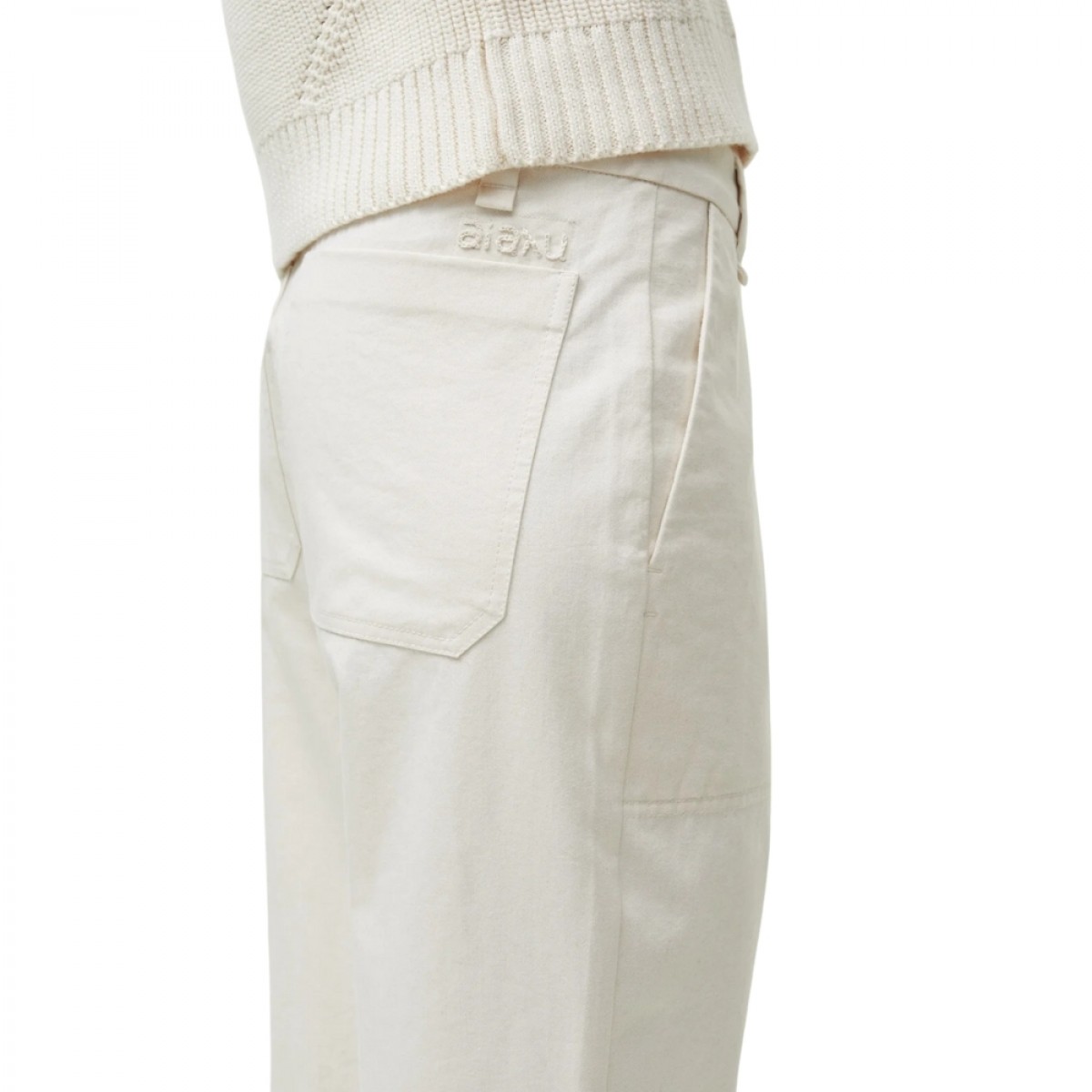 river pant - pure ecru - lomme