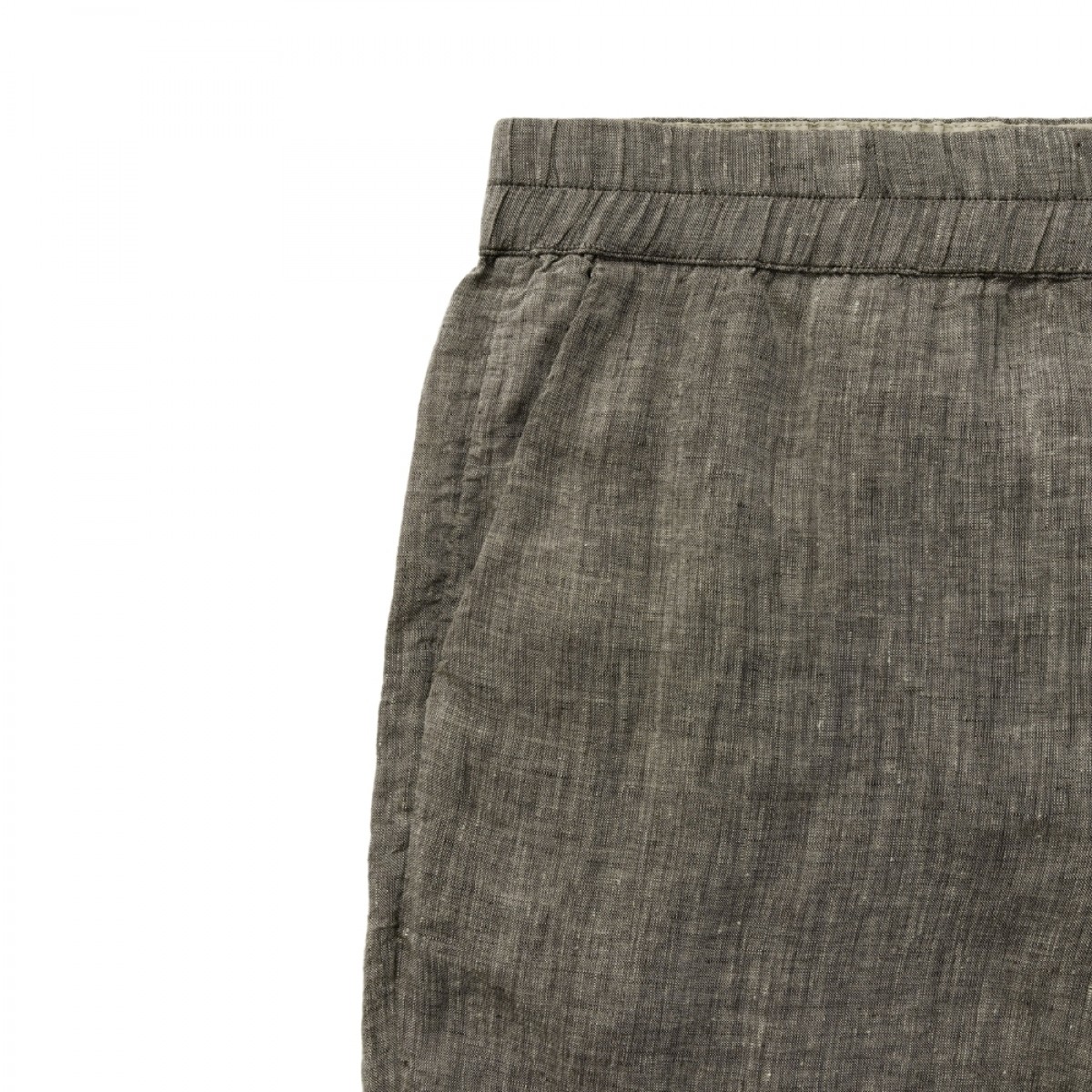 shorts long linen - brown - linning