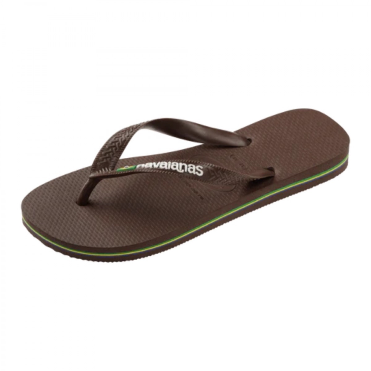 havaianas brasil logo - dark brown - front