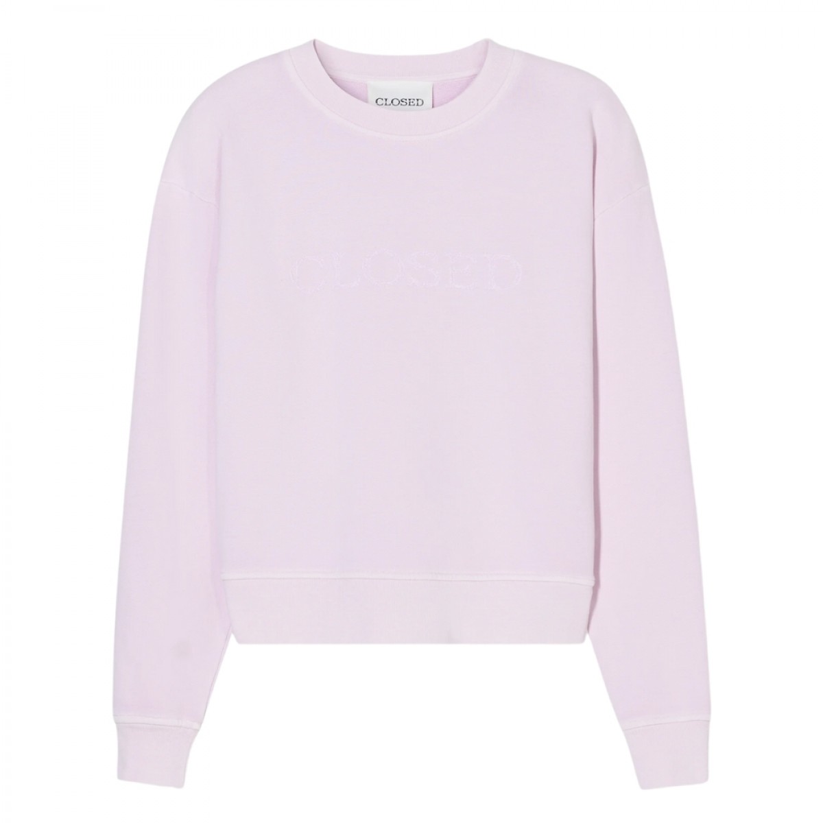 closed logo crewneck sweat - milkshake pink - front