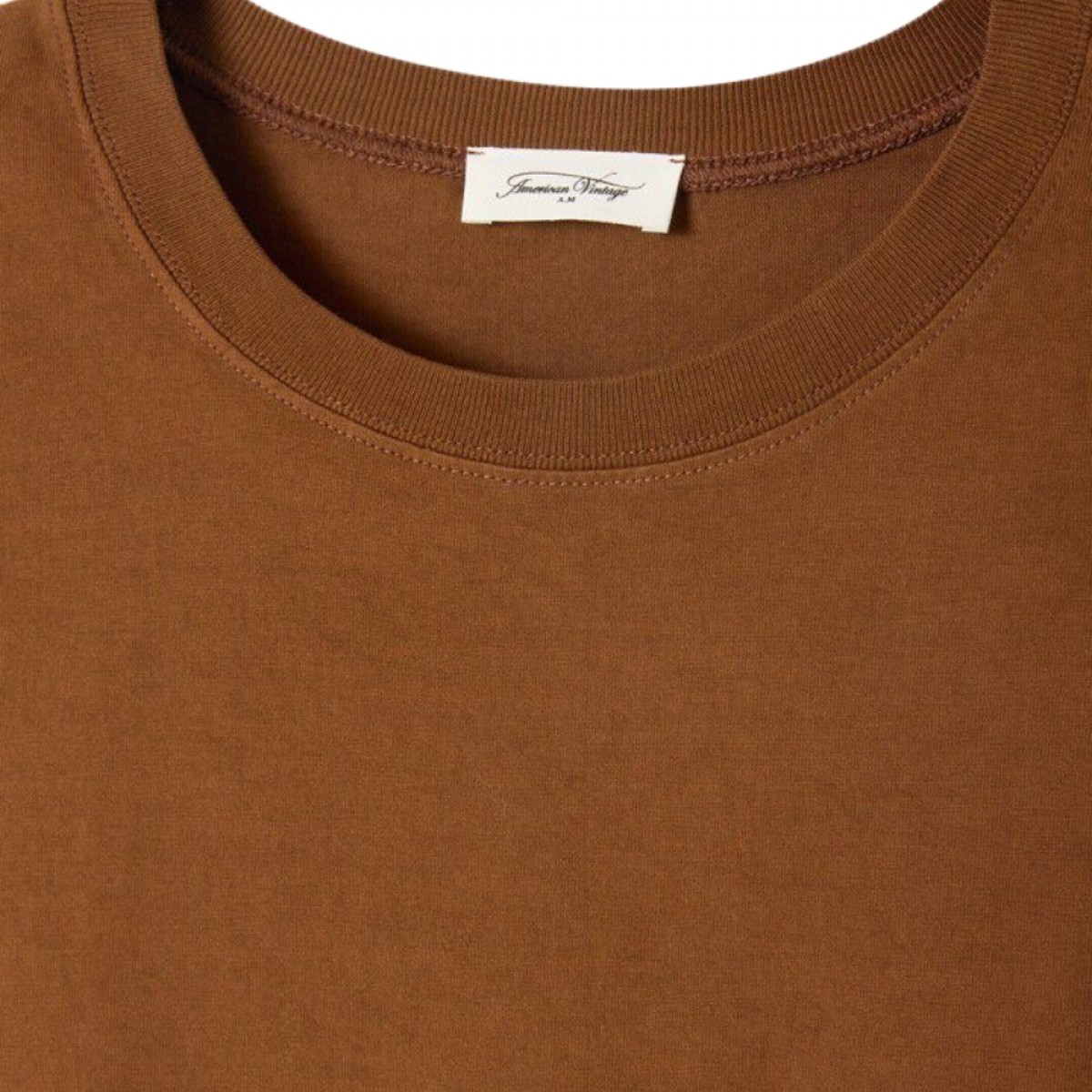 women's t-shirt fizvalley - vintage chestnut - hals 