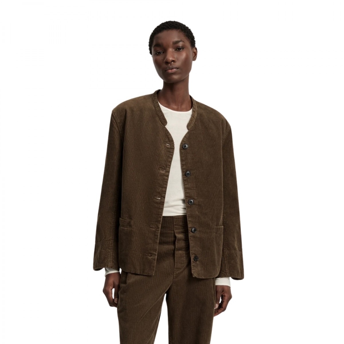 aiayu angela jacket corduroy - bark
