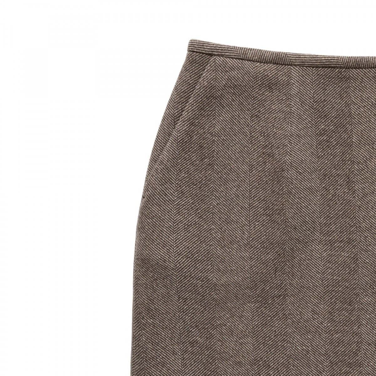 aiayu mini skirt wool - herringbone - lomme