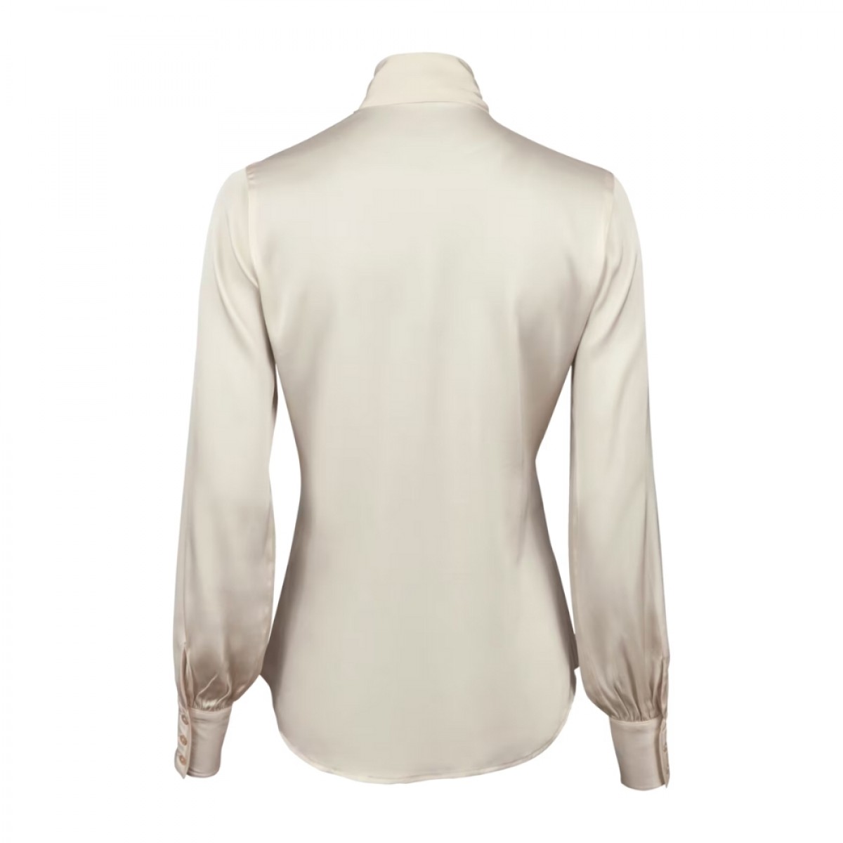 selma blouse bowtie flyfront - champagne - ryg