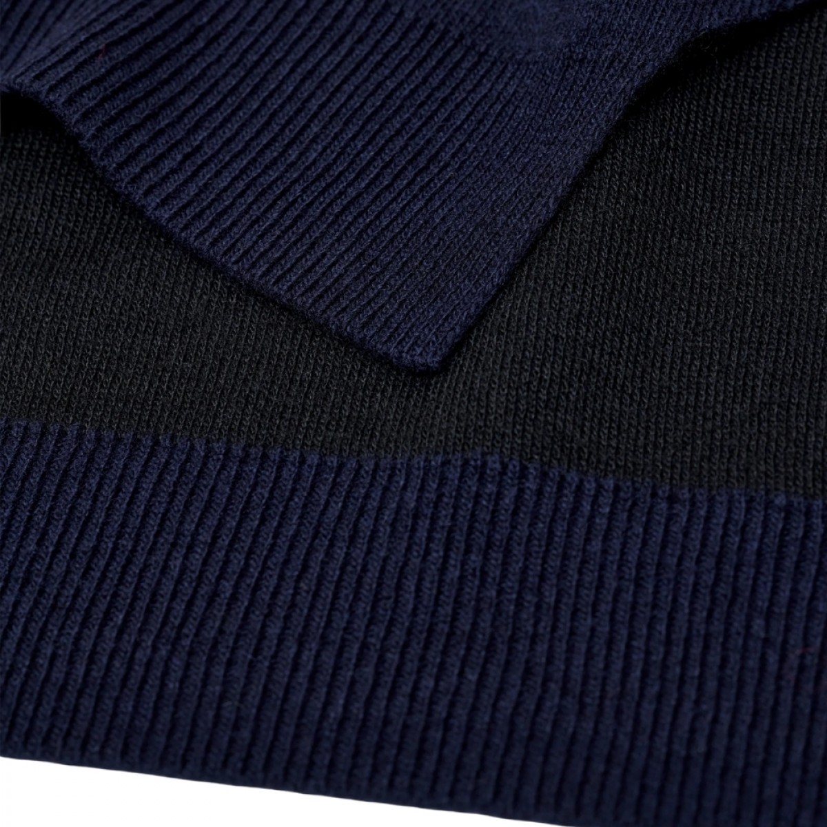 closed high neck long sleeve knit - dark night - strik