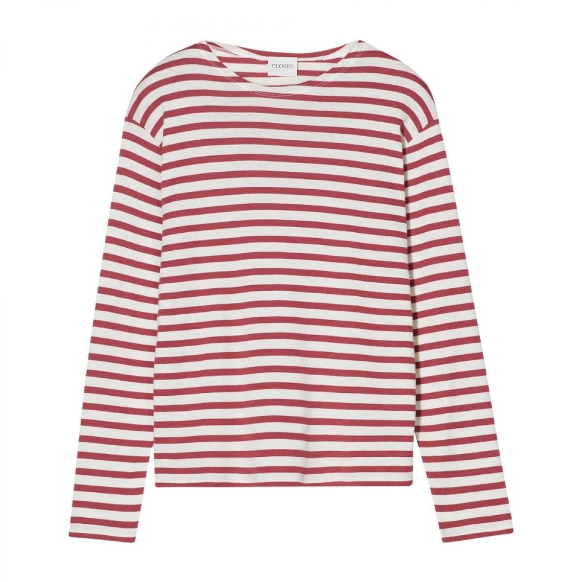 closed basic longsleeve - cherry red - front