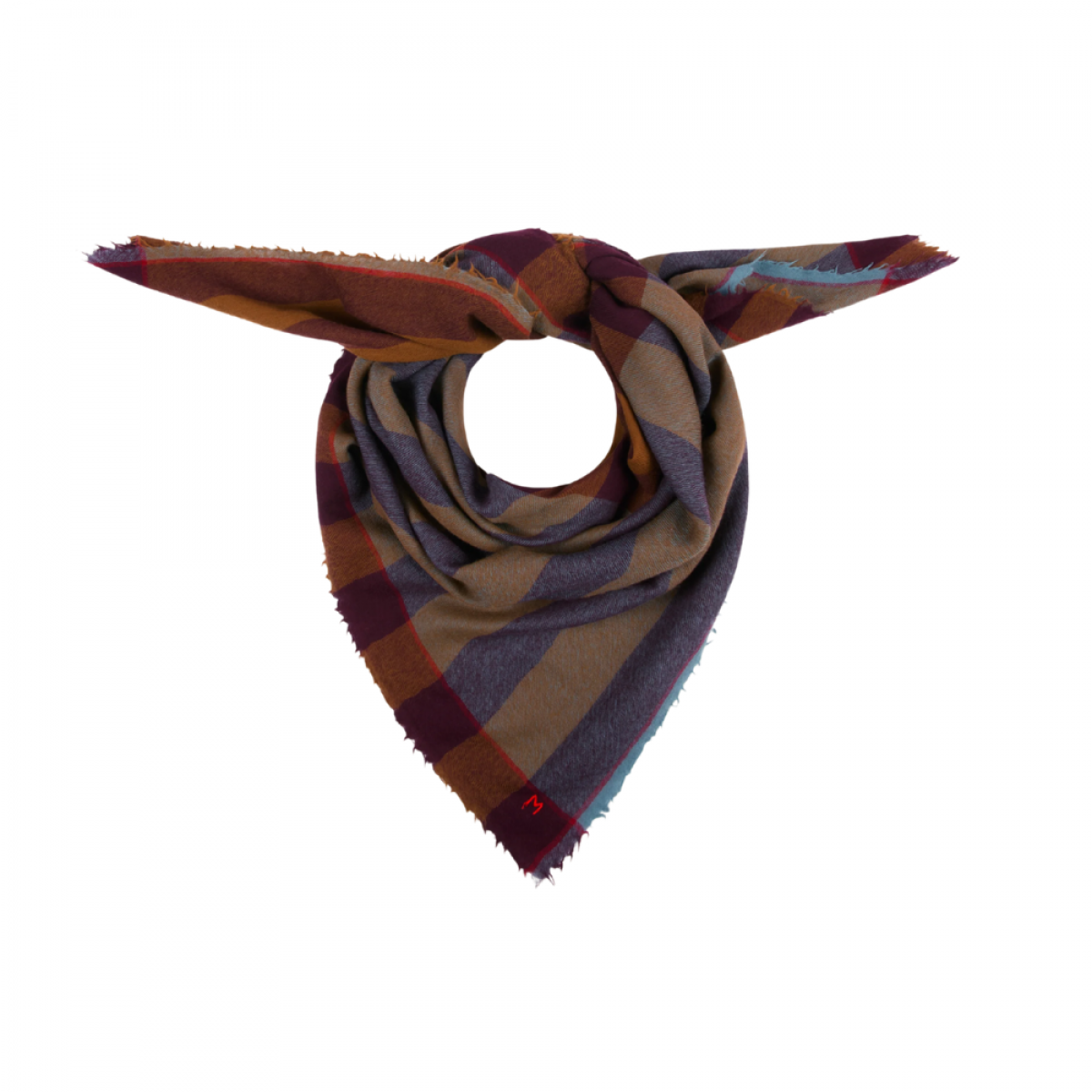 moismont scarf phenix no 854 taffeta - burgundy