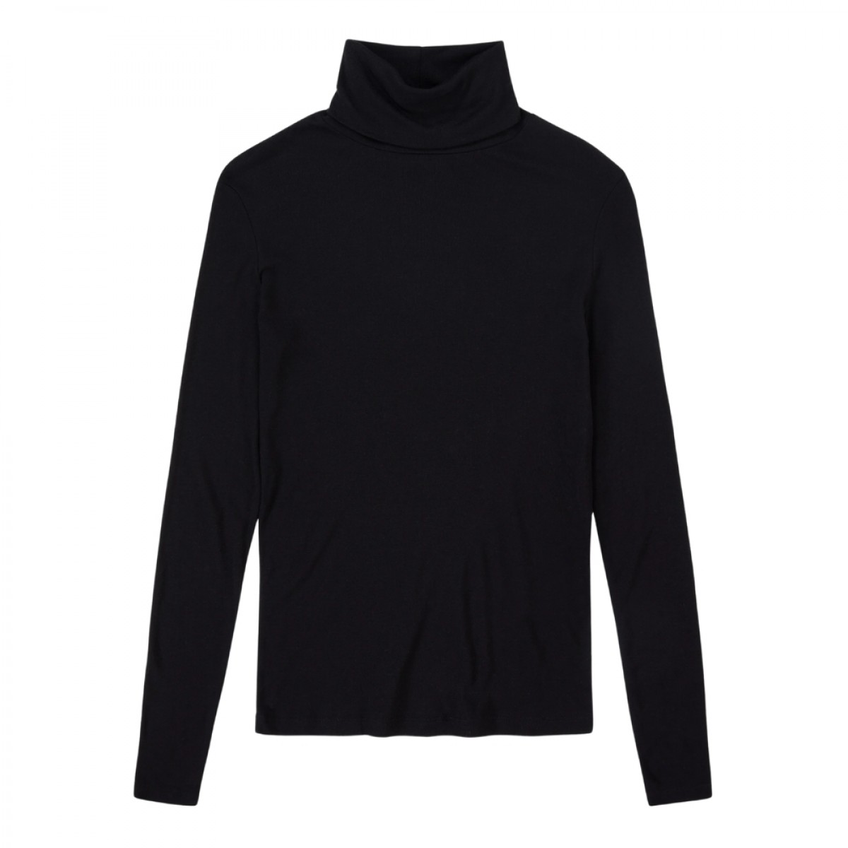 closed longsleeve turtle neck t-shirt - black - front