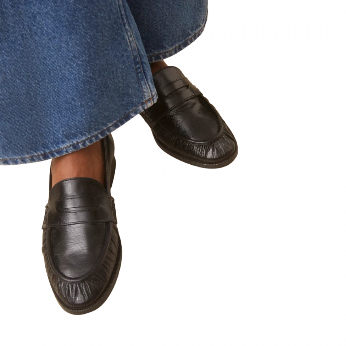 rivecour mocassin - black - model front