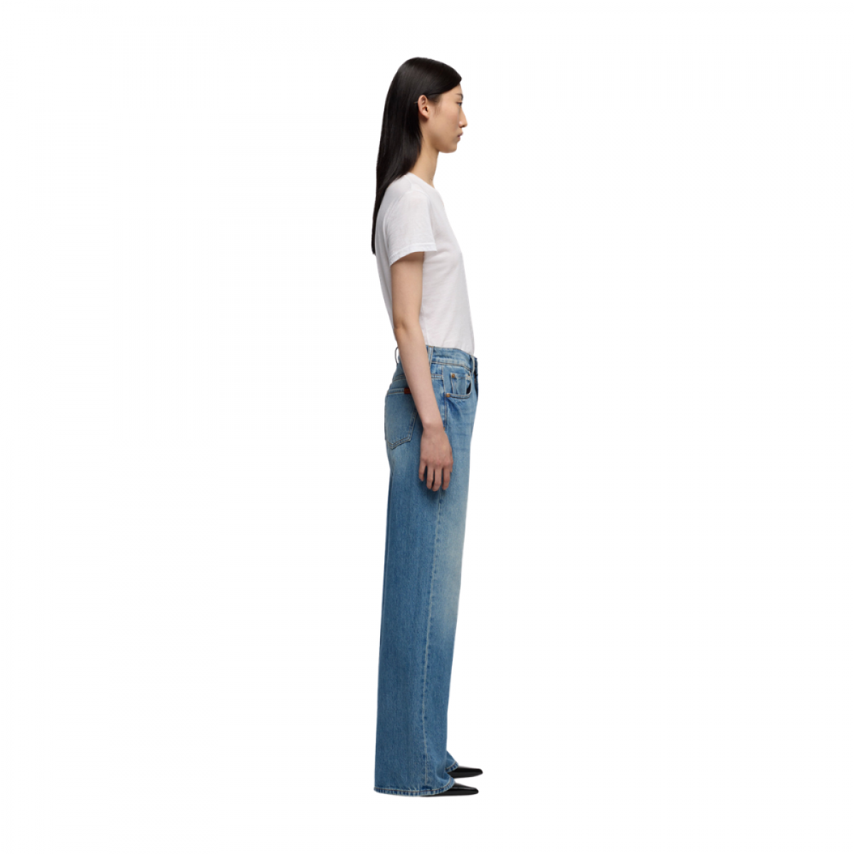 tess trouser skyfrost - denim blue - fra siden 