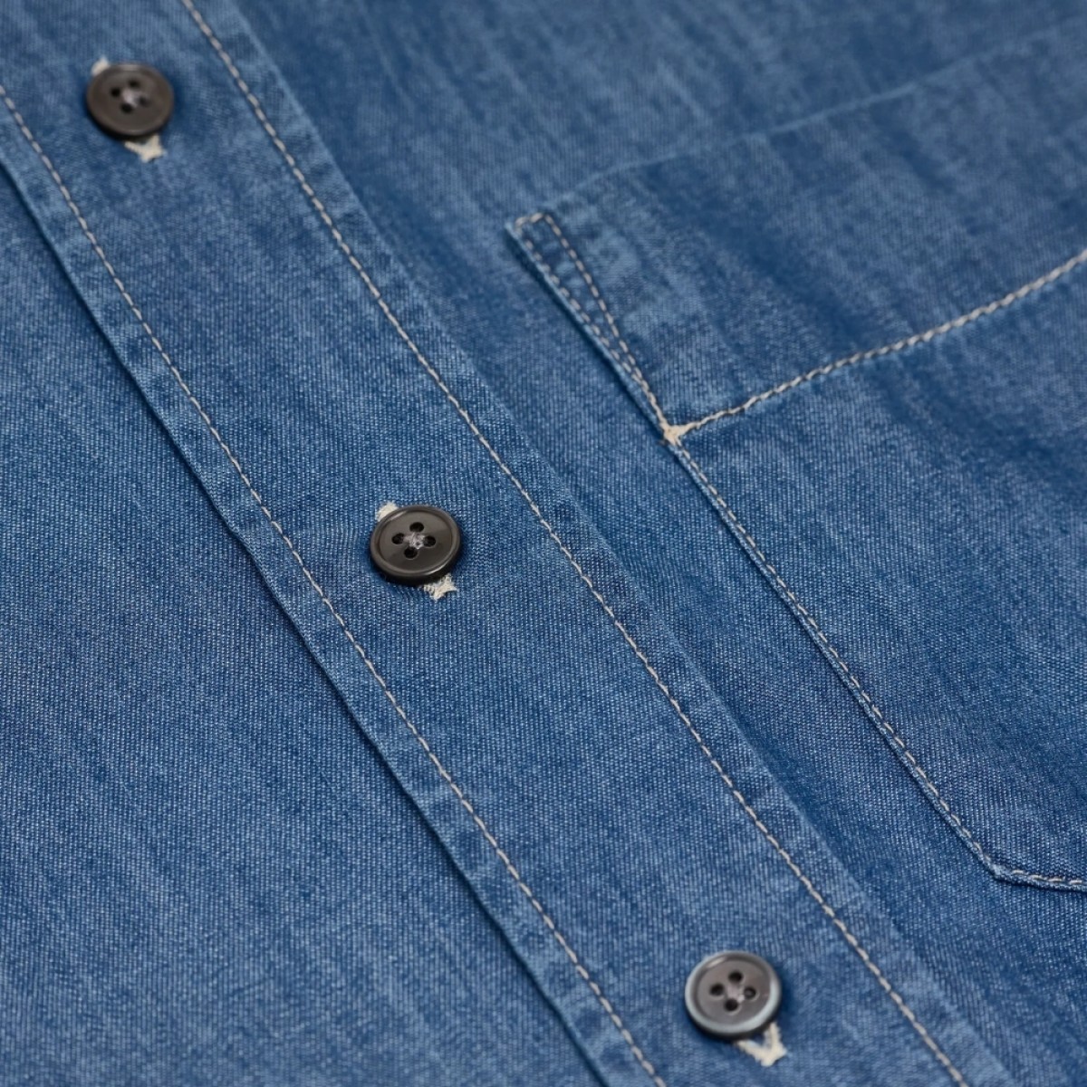 closed cropped classic shirt - dark blue - knap