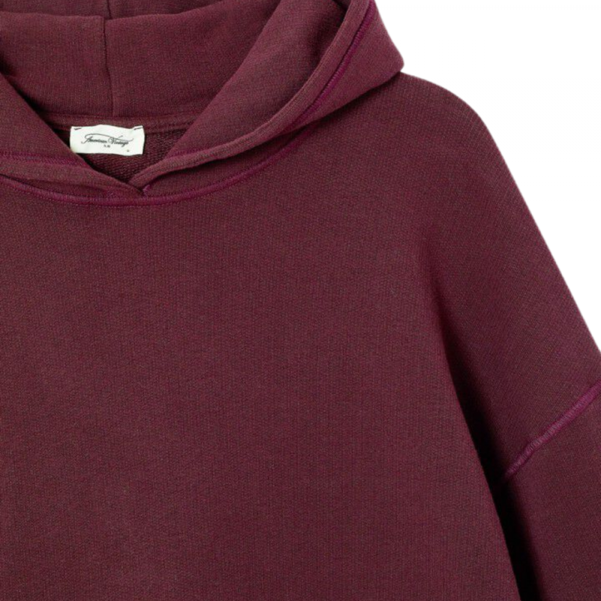 women's hoodie atubay - wine lees - hals