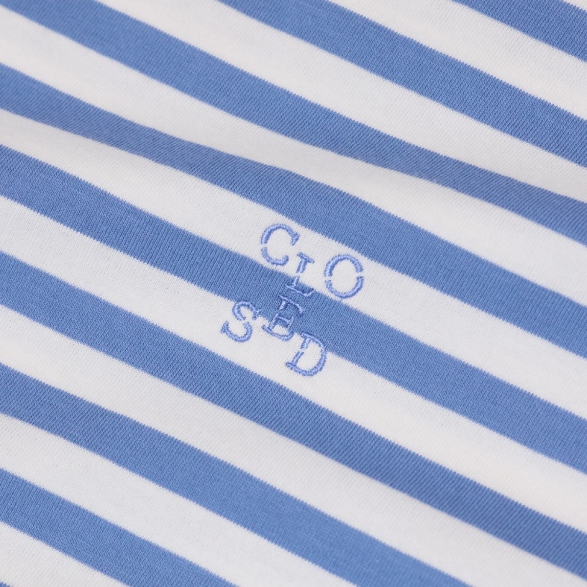 closed basic t-shirt - stone blue - logo