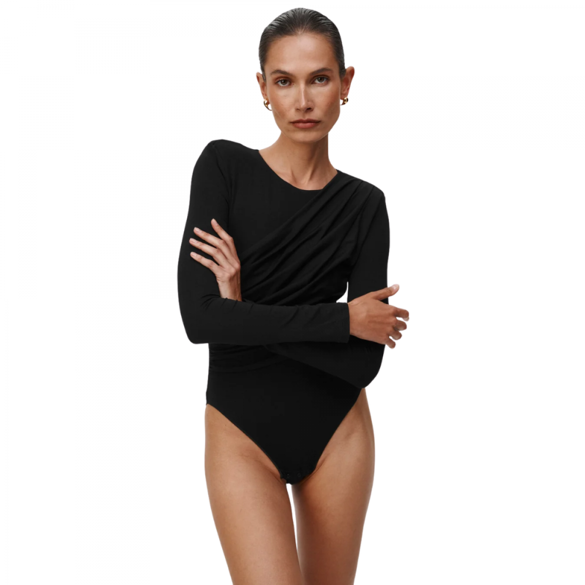american beauty bodysuit - black - model front