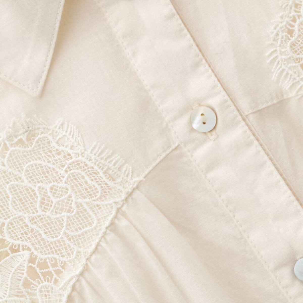shirt roseanne - ecru - knap