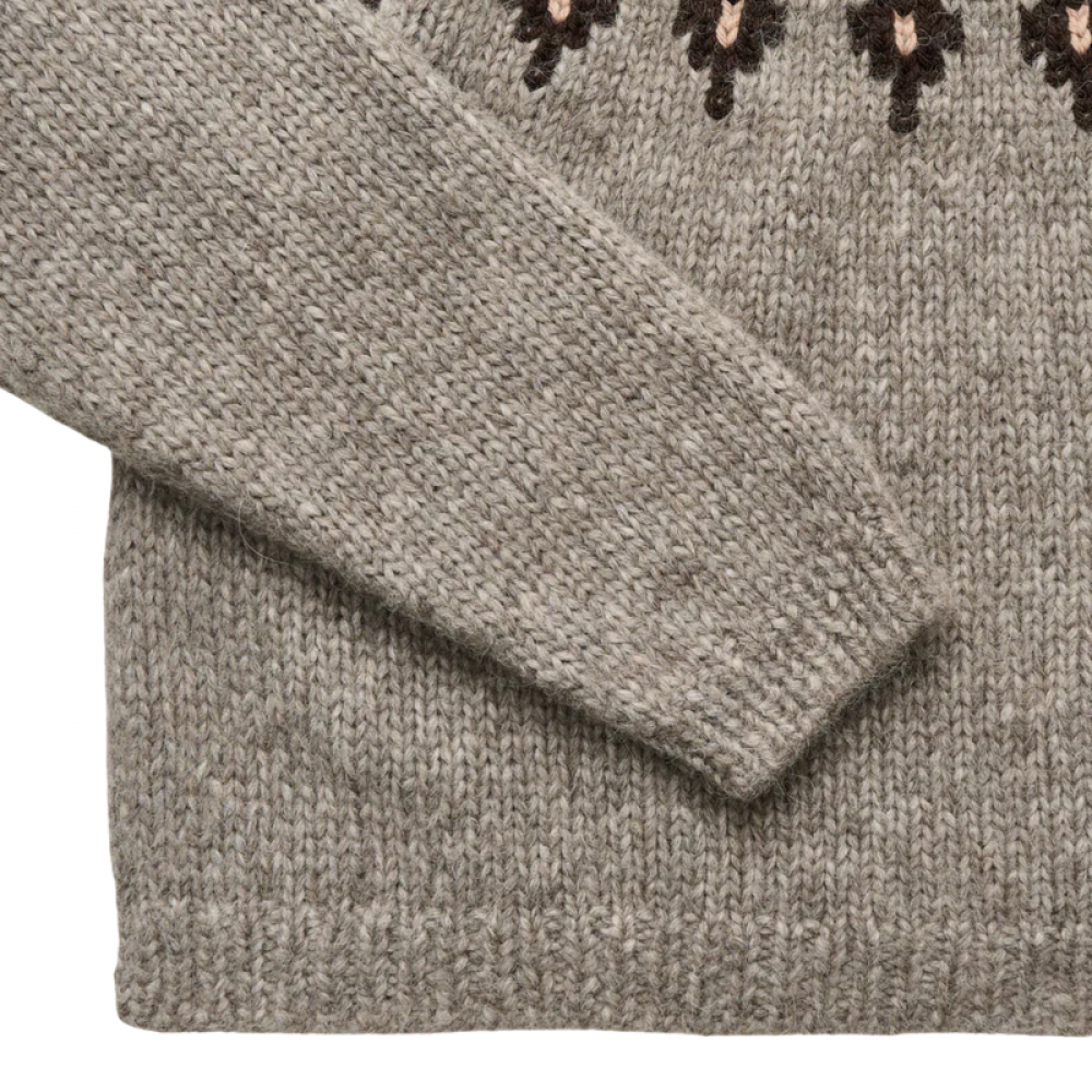 aiayu wyn knit - mix pure grey - rib