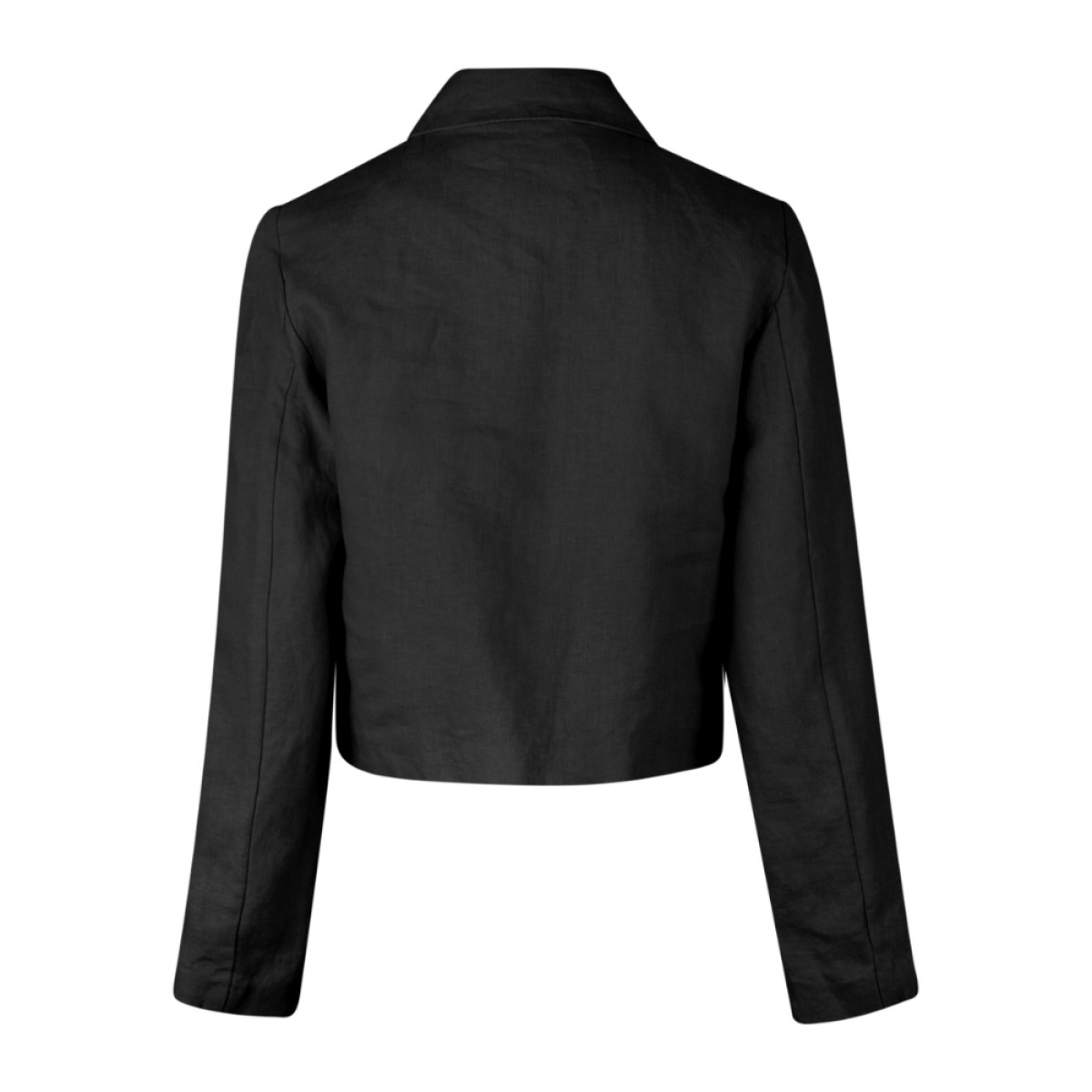 leia jacket linen - black - bagfra 