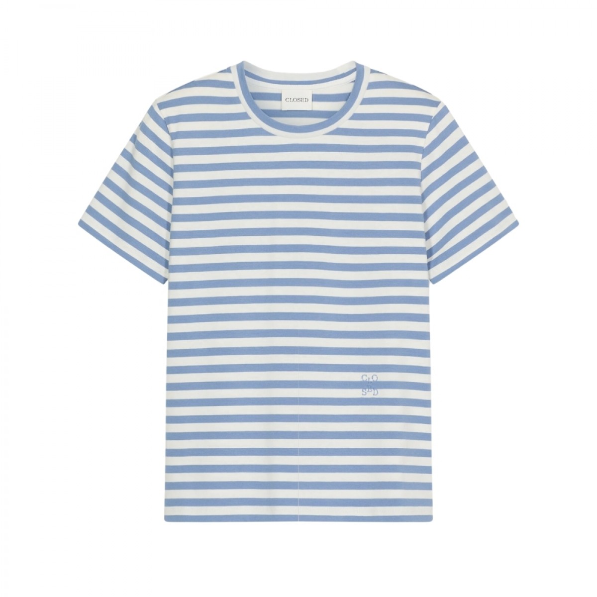 closed basic t-shirt - stone blue - front