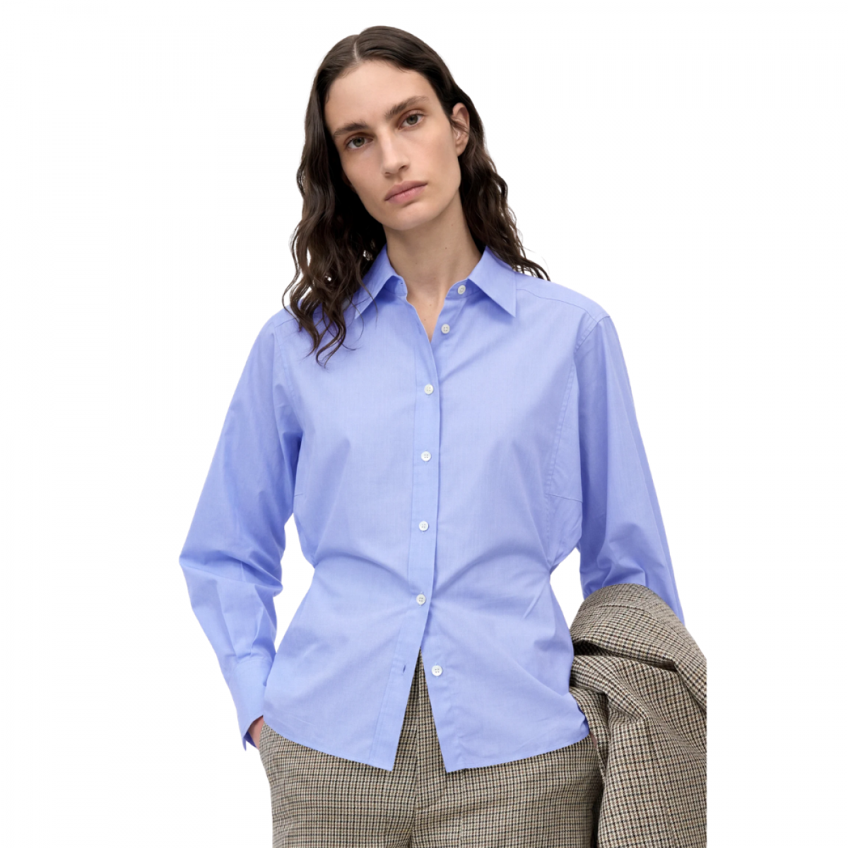 closed waisted shirt - breeze blue