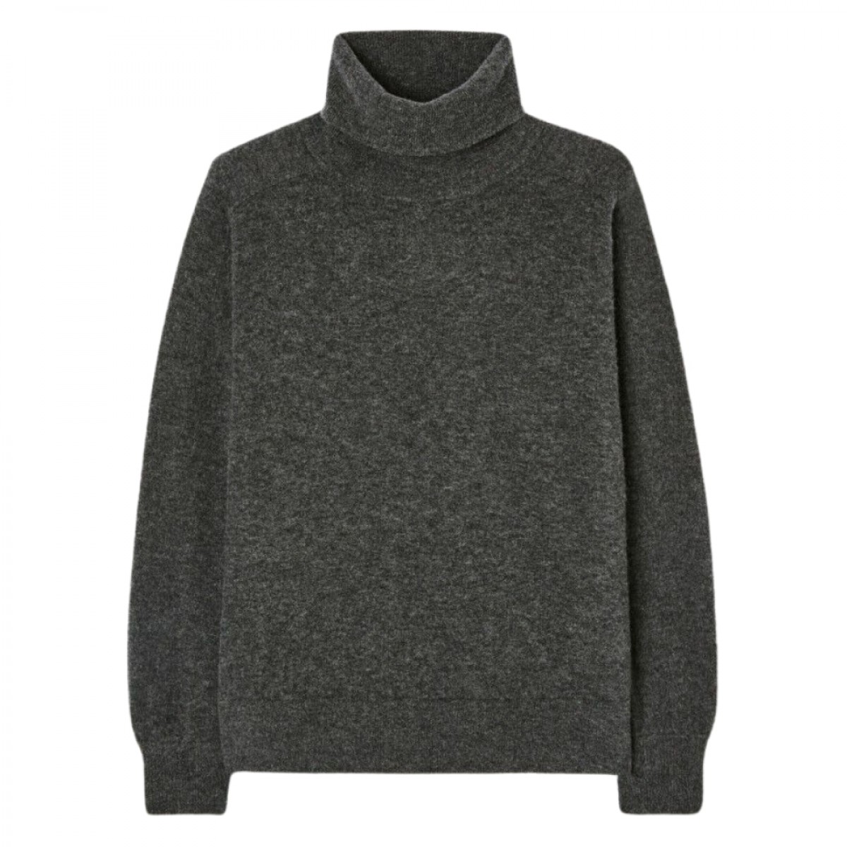 women's turtleneck raxow - charcoal melange - front