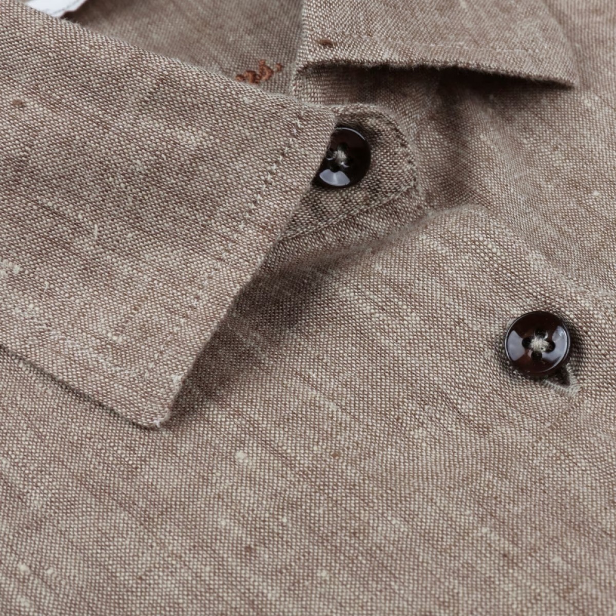 sofie linen shirt - light brown - krave