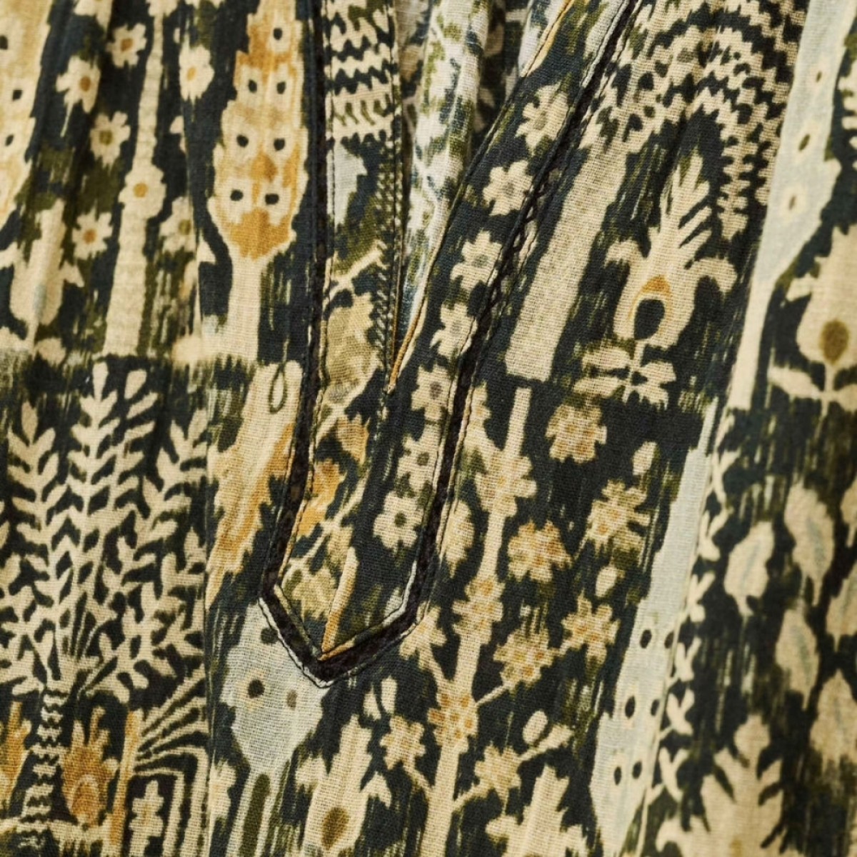 shirt pueblo - kaki - print