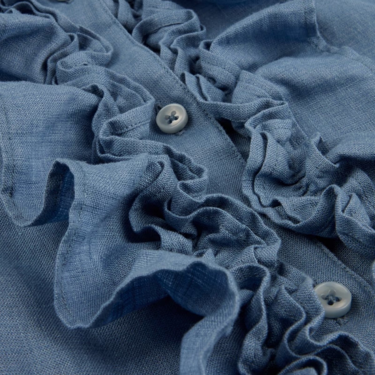 hillary linen dress - blue - flæser