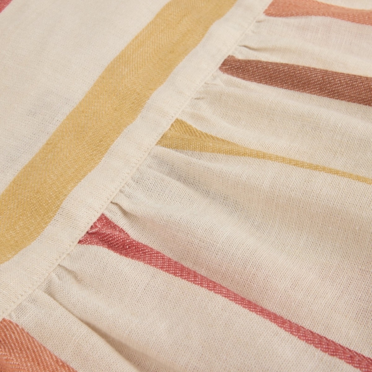 julia dress - light brown stripe - læg