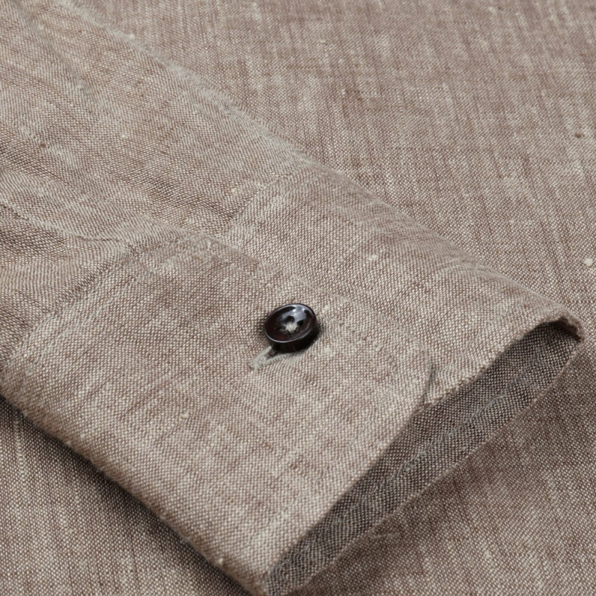 sofie linen shirt - light brown - ærme