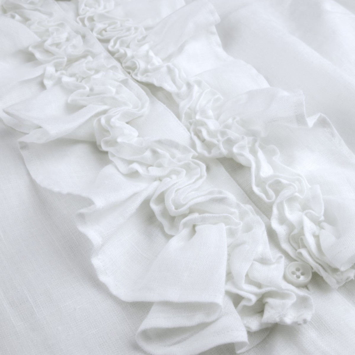 hillary linen blouse - white - flæser