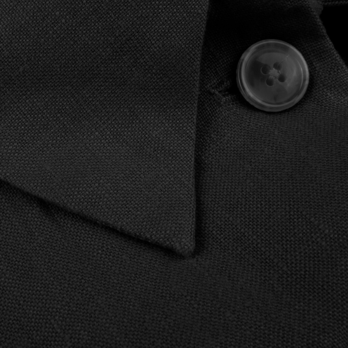 leia jacket linen - black - krave 