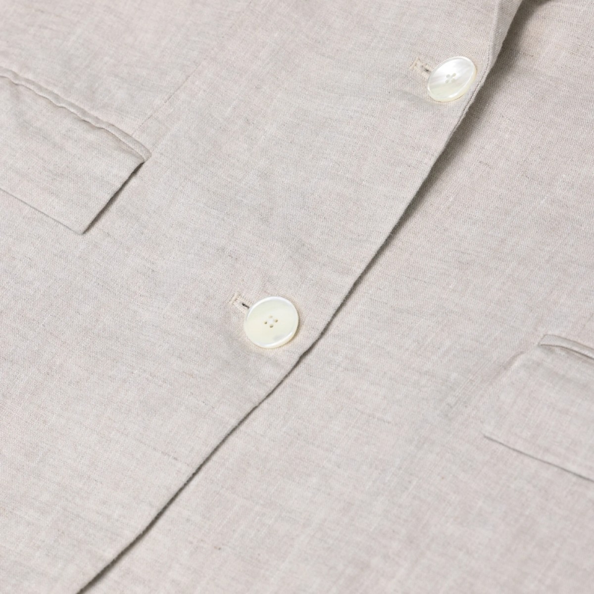 closed lola blazer linen - mud grey - knapper