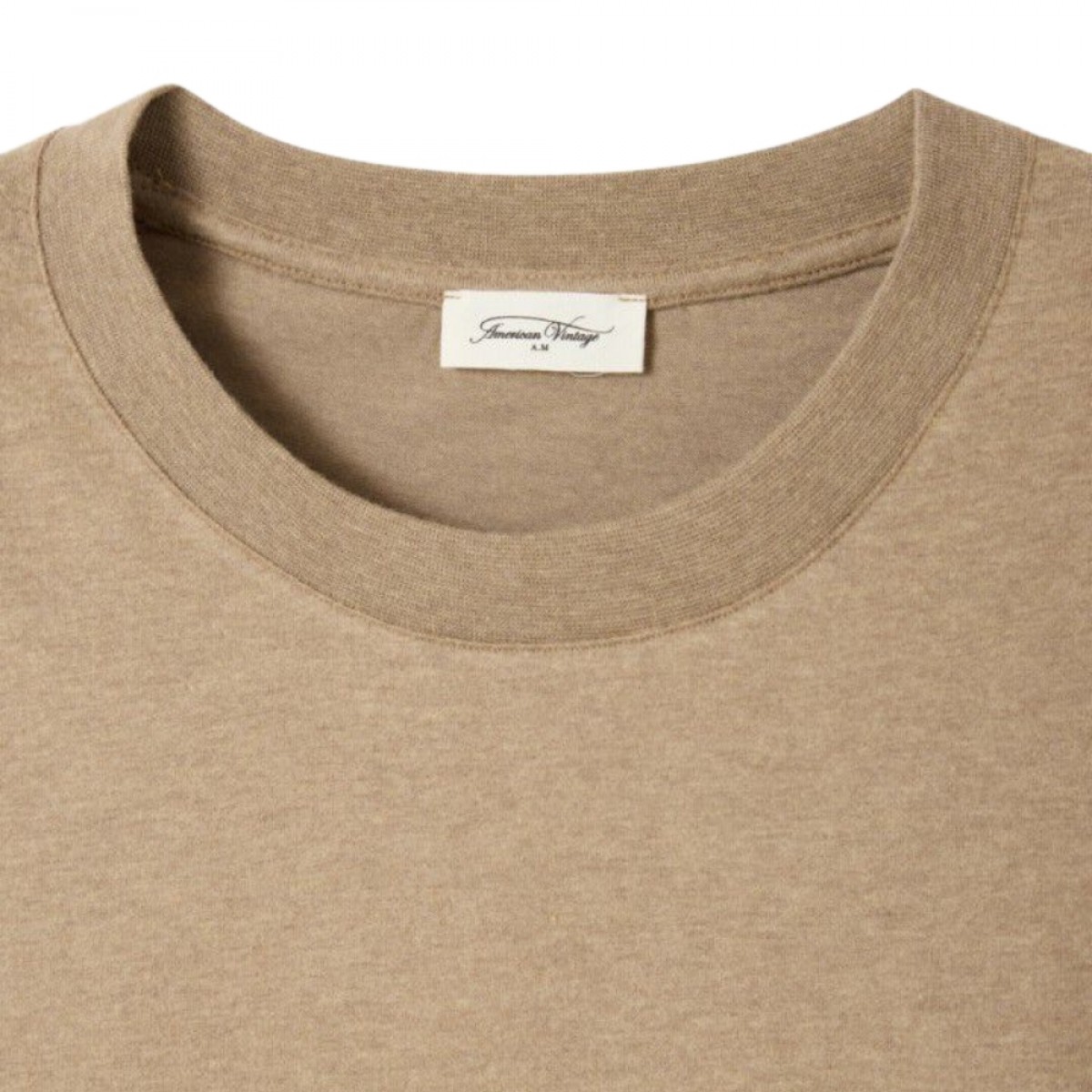 women's t-shirt ypawood - macchiato melange - hals 