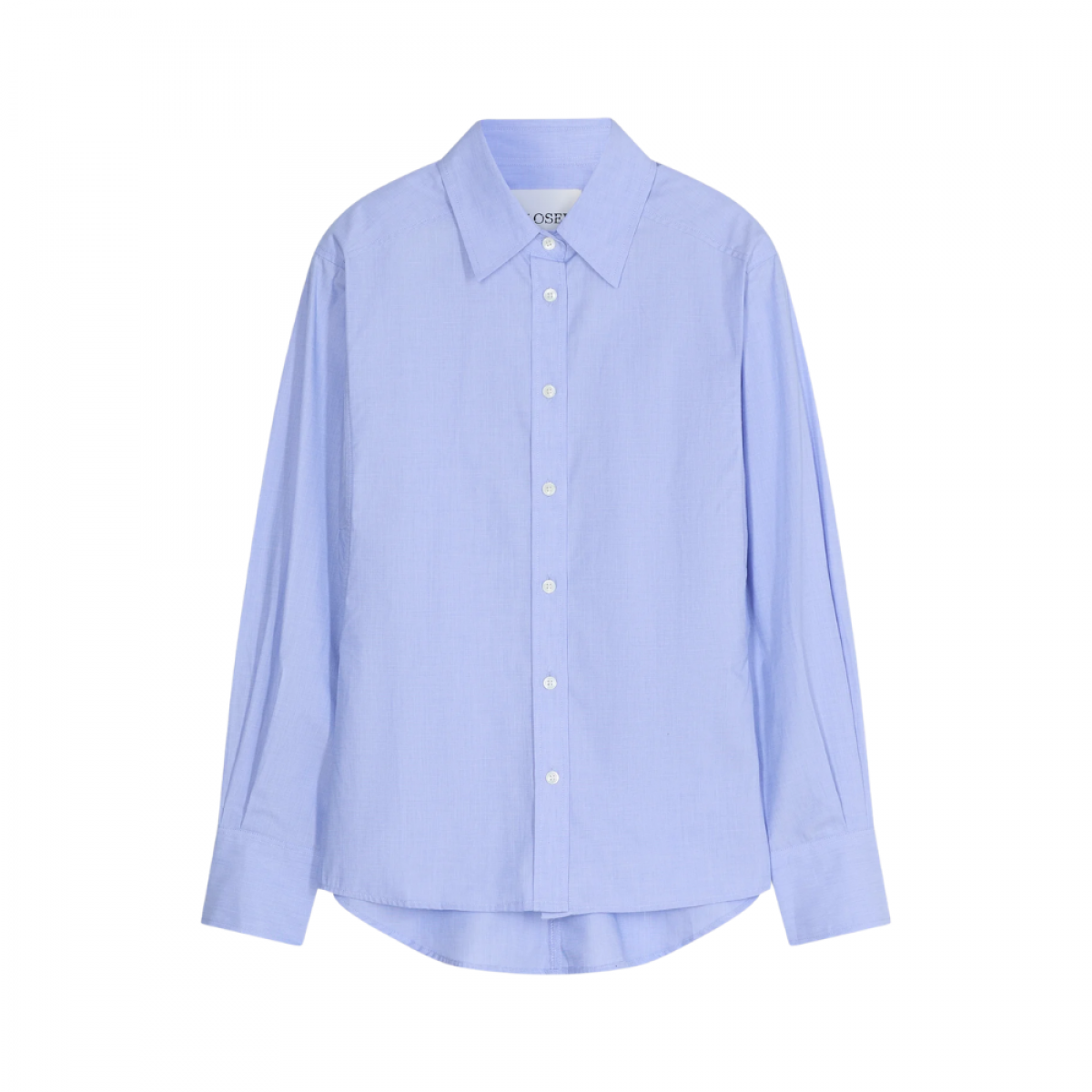 closed waisted shirt - breeze blue - front