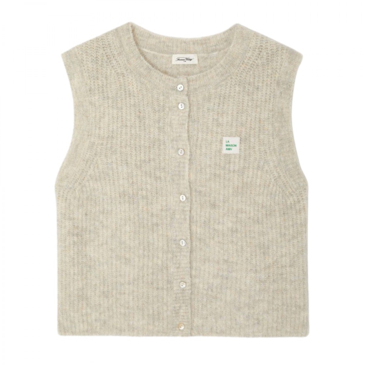 women's gilets east - power snow melange - front