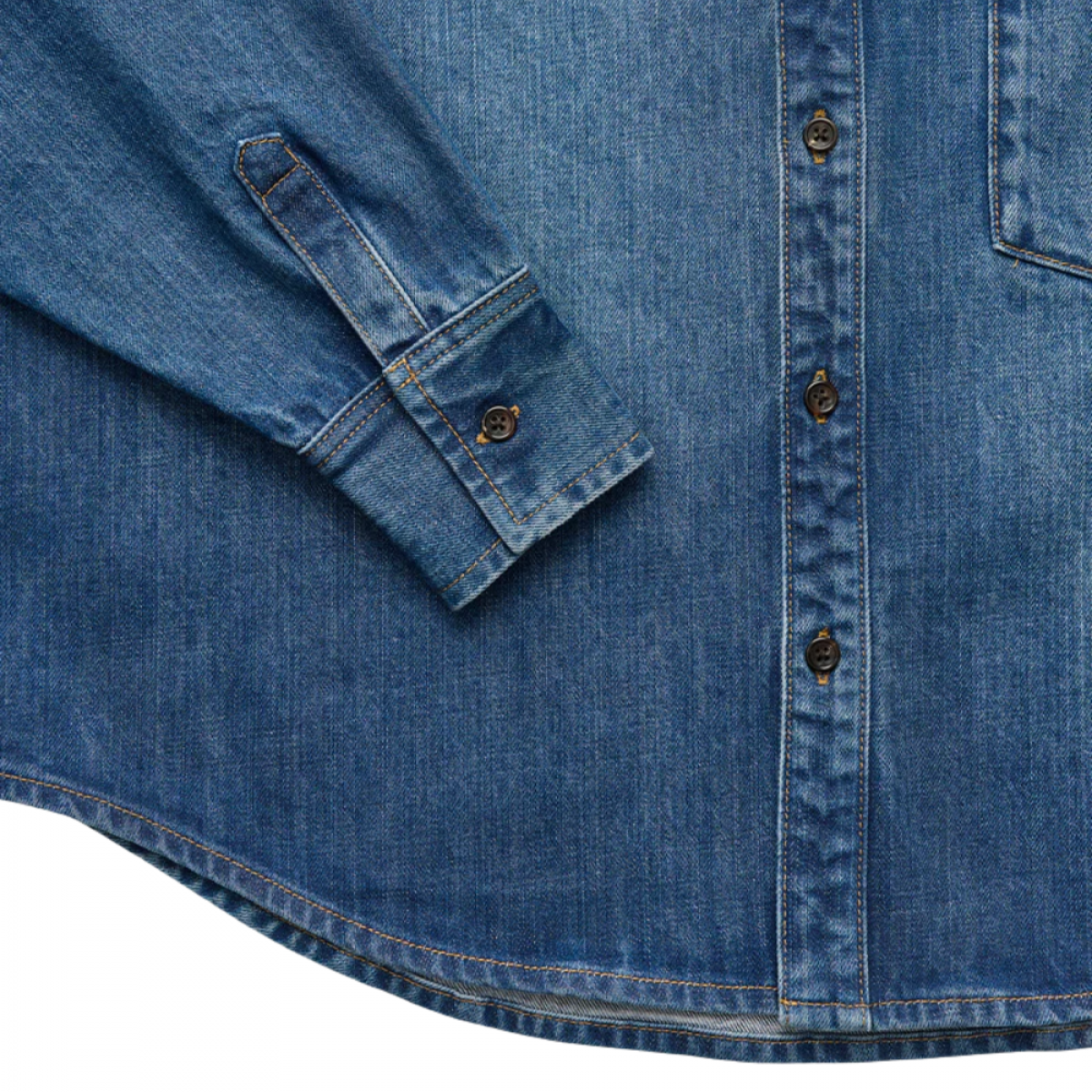 aiayu casy shirt denim - worn blue - bund