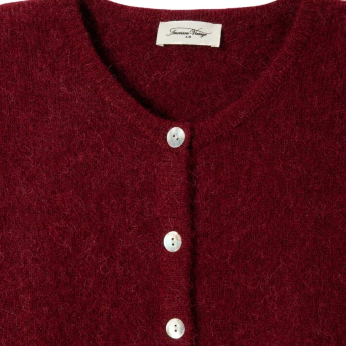 women's cardigan vitow - cherry tree melange - hals 