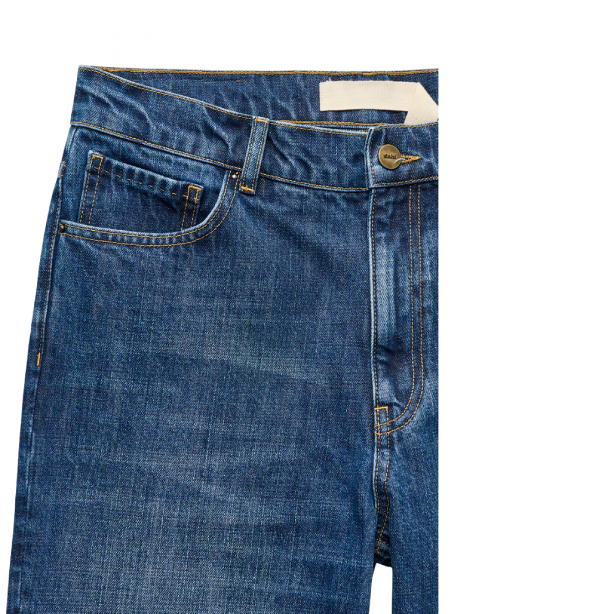 aiayu cooper highwaist straight jeans - worn blue - knap