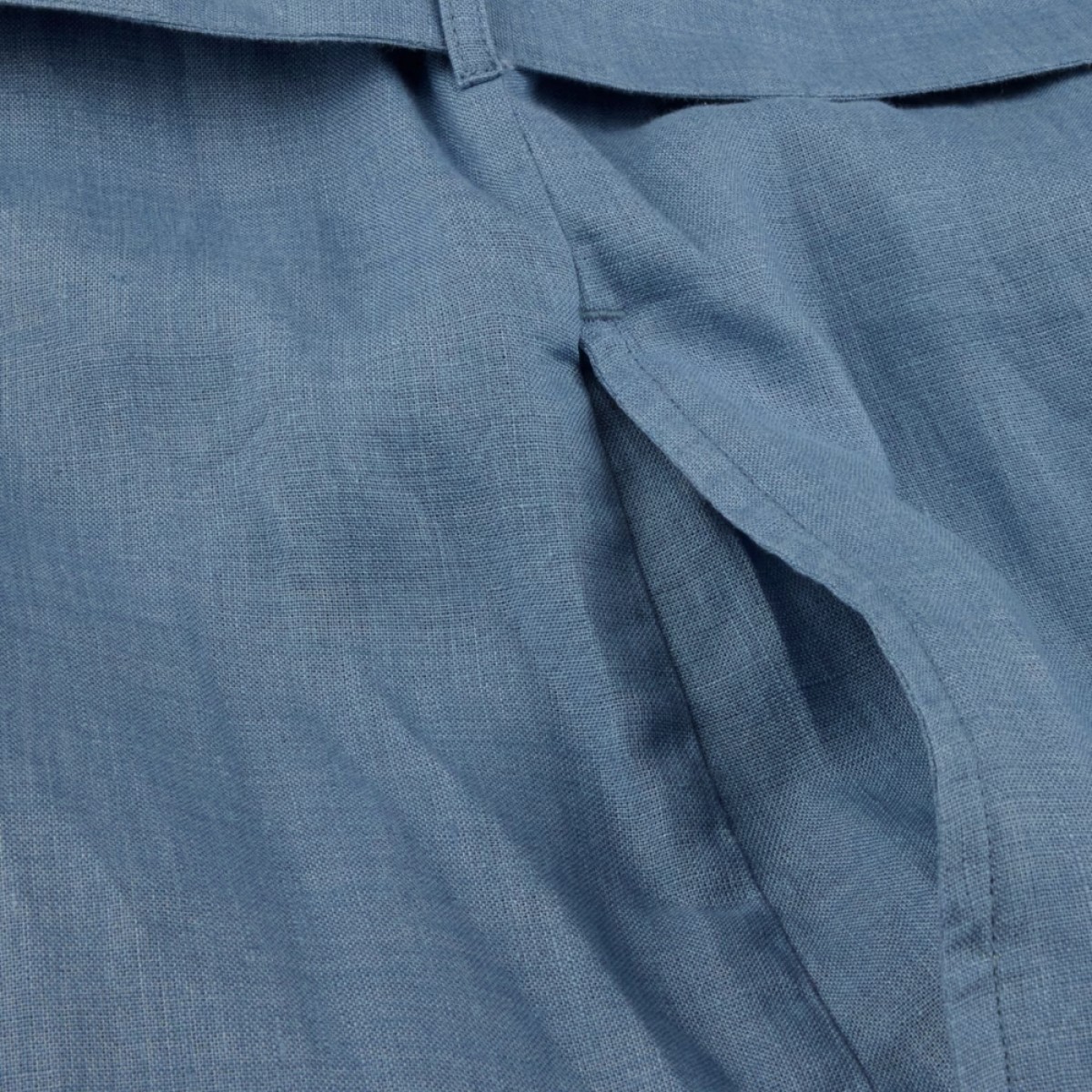 hillary linen dress - blue - lomme