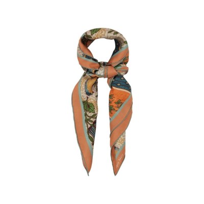 classical bird stribe scarf - floral classical bird stribe scarf - floral